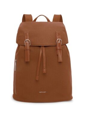 Matt & Nat Rust/Terracotta Canvas Drawstring Backpack